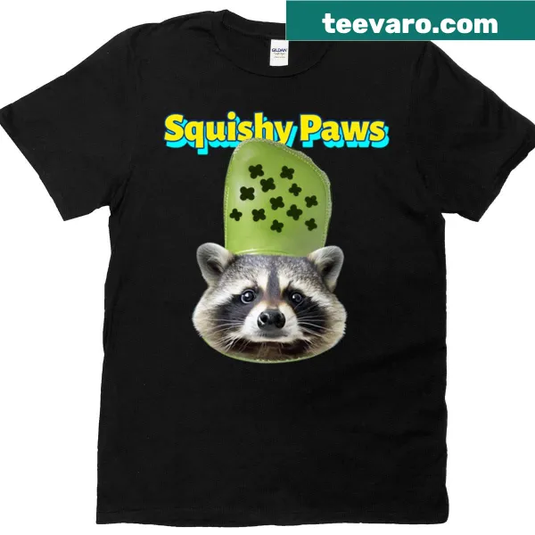 Adorable T-shirt with an illustration of squishy cat paws and jelly shoes