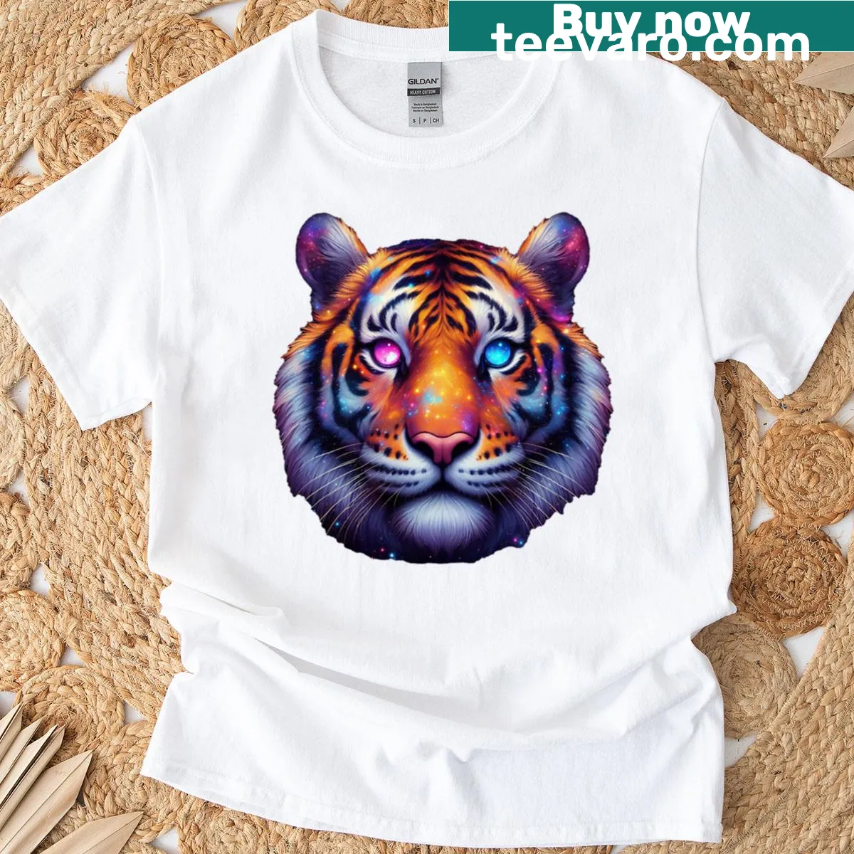 Typographic T-shirt with the phrase 'Starlight Between Stripes' in a playful design — on a men's t-shirt