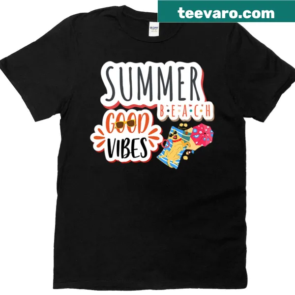 Illustration evoking summer joy on a casual t-shirt