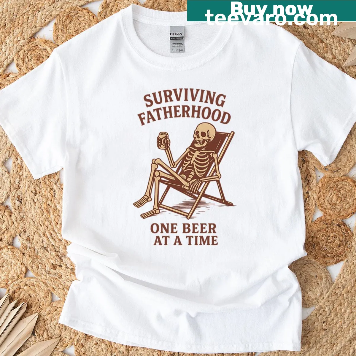 Funny dad t-shirt with humorous saying about fatherhood — on a men's t-shirt