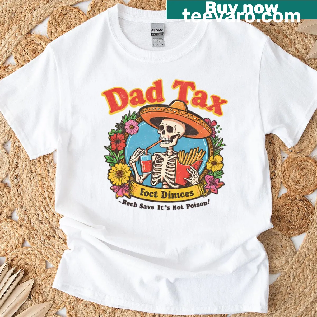 Funny dad t-shirt with tax season slogan — on a men's t-shirt