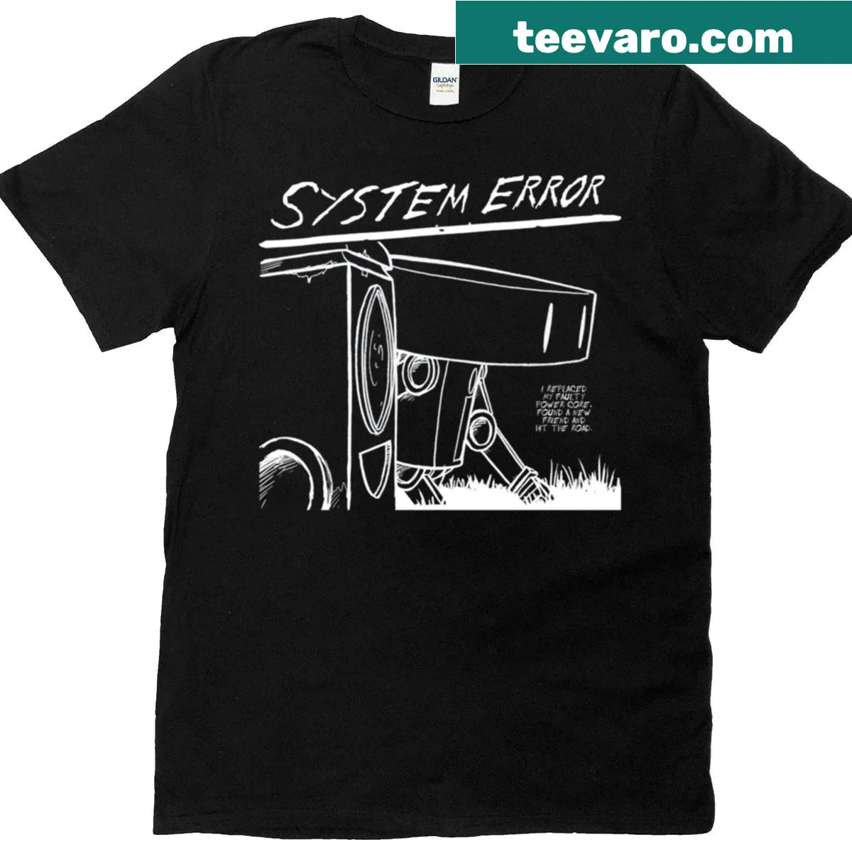 Bold T-shirt reading 'System Error' in a striking design — on a men's t-shirt