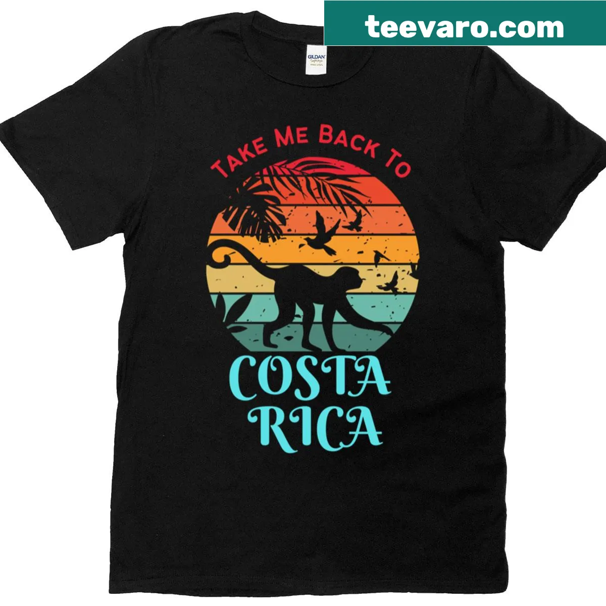 T-shirt featuring a nostalgic design inspired by Costa Rica's beauty — on a men's t-shirt