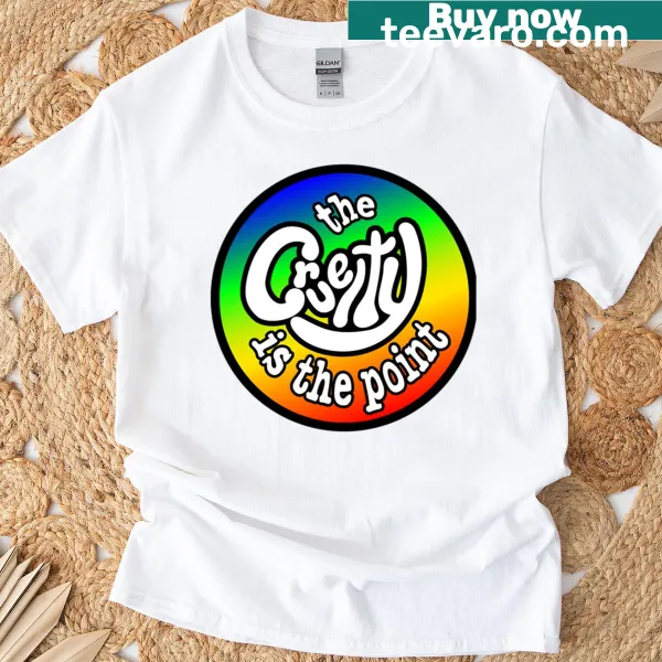 T-shirt with bold text highlighting a social message about cruelty.