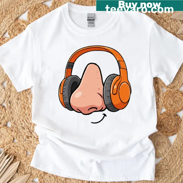 Typographic design celebrating music on a T-shirt