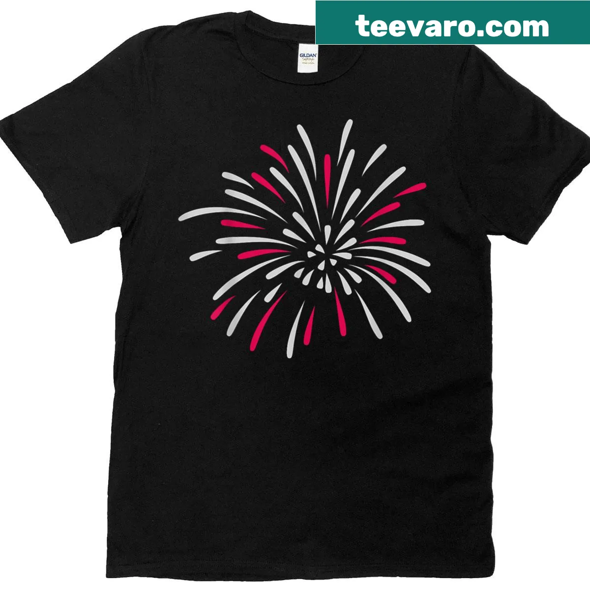 Patriotic T-shirt celebrating the Fourth of July — on a men's t-shirt