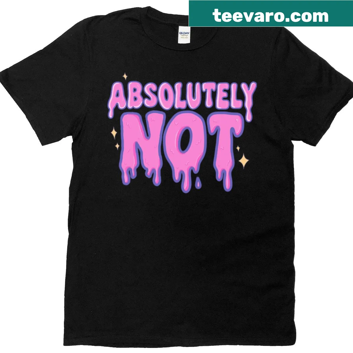 Bold T-shirt featuring the phrase 'Absolutely Not' — on a men's t-shirt