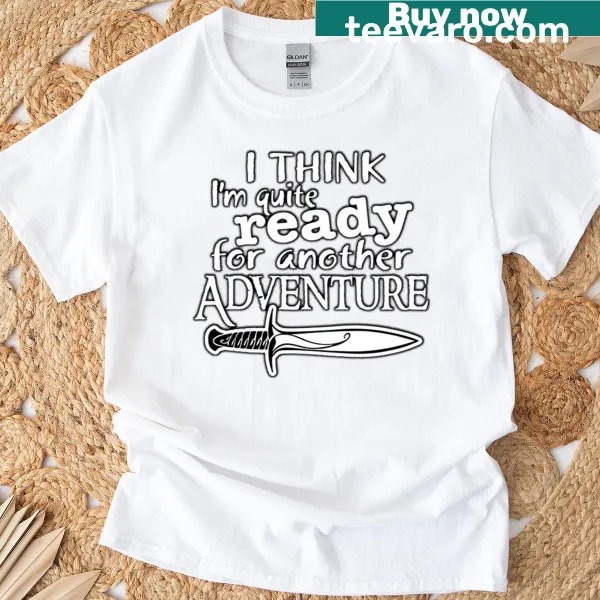 Adventure-themed T-shirt with outdoor motifs and exploration graphics