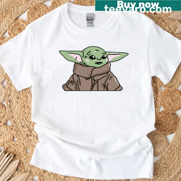 Cute cartoon Baby Yoda t-shirt for kids