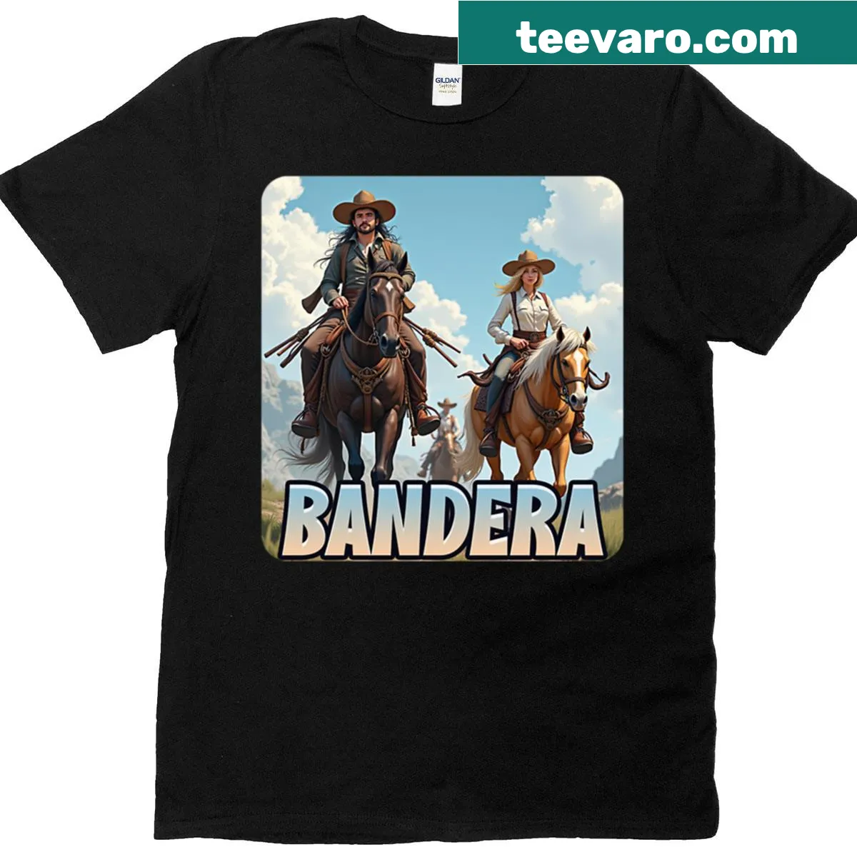 Texas-themed T-shirt featuring a silhouette of the state flag — on a men's t-shirt