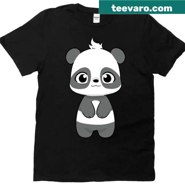 Cute cartoon t-shirt featuring a chibi panda bear design