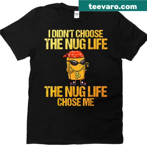 Cartoon chicken nugget graphic t-shirt