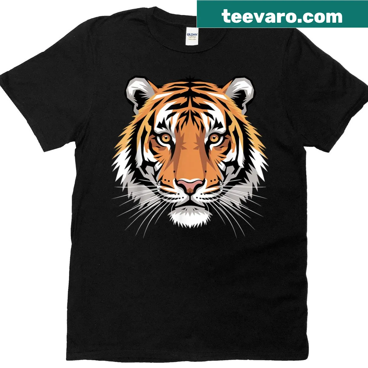 Siberian tiger illustration on a T-shirt for wildlife lovers — on a men's t-shirt