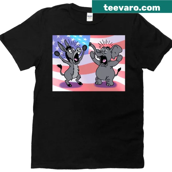 Graphic tee with humorous political saying