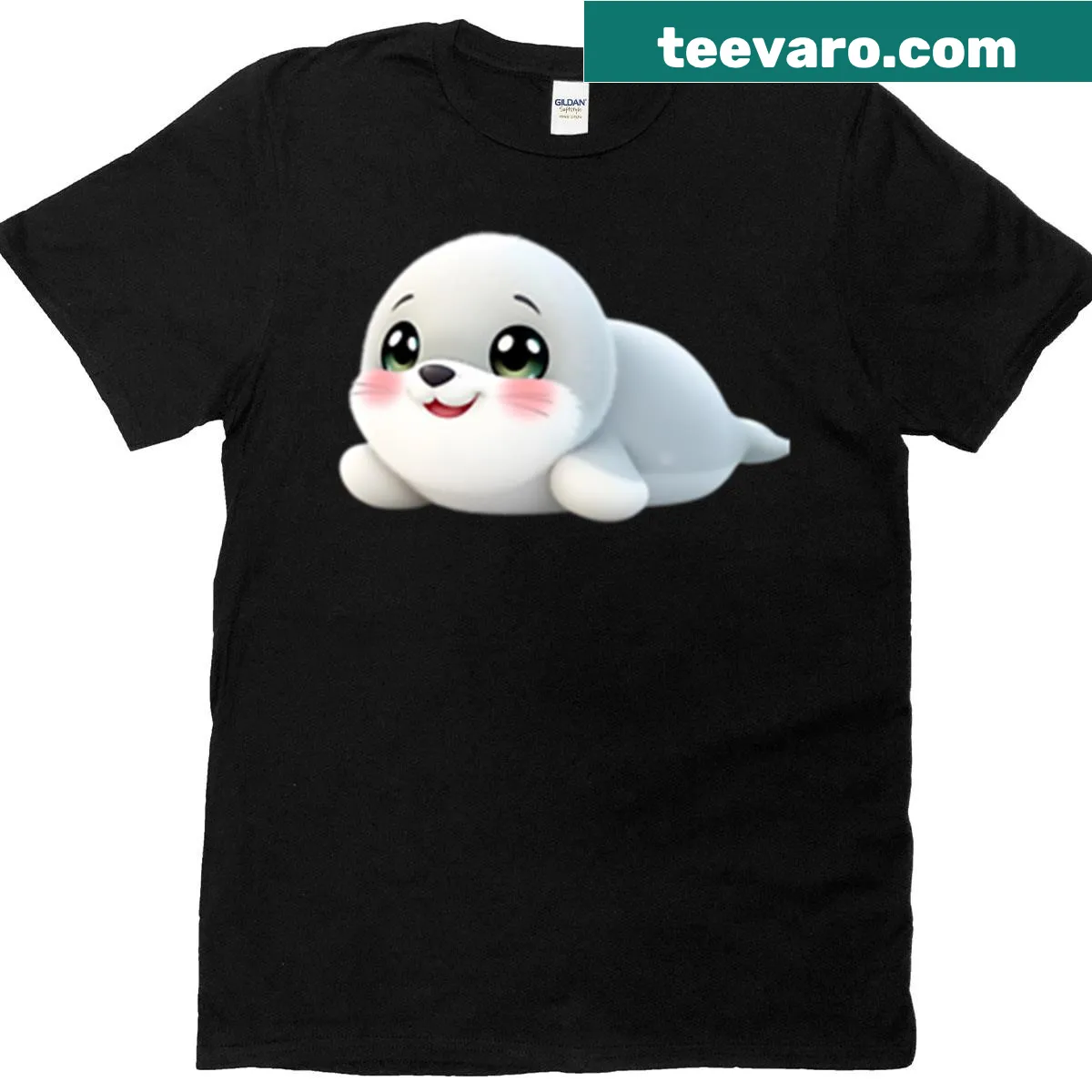 Happy otter illustration on a kids' T-shirt — on a men's t-shirt