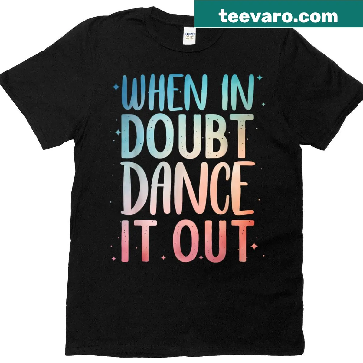 Illustration of a dancer on a graphic T-shirt for girls and women — on a men's t-shirt