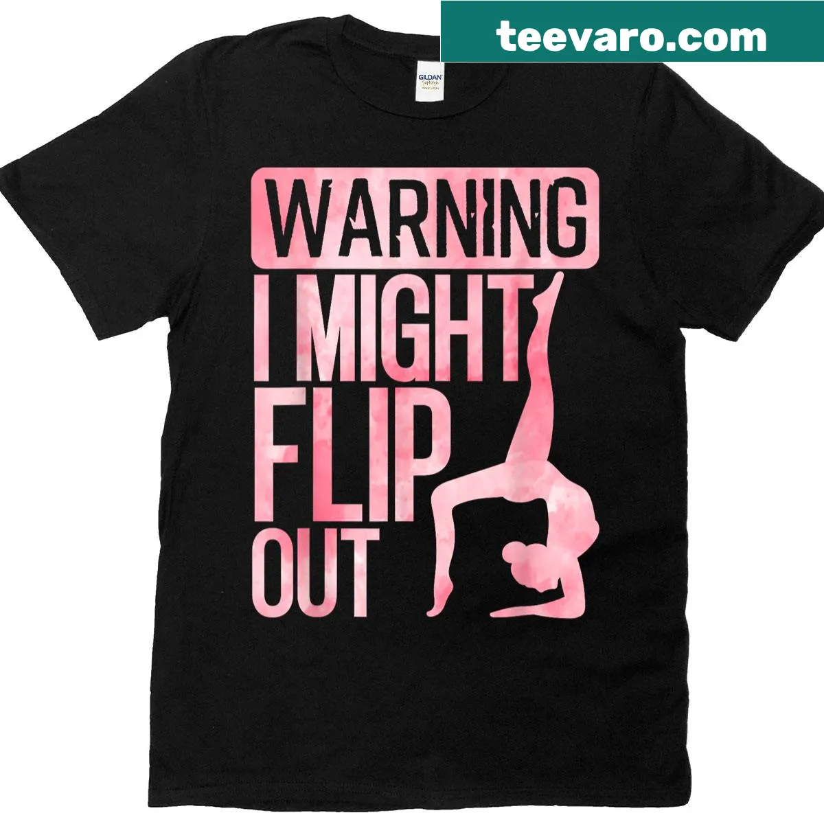Cute gymnastics graphic T-shirt for girls and kids — on a men's t-shirt