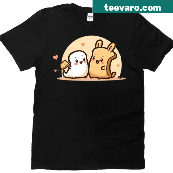 Charming graphic of cute snacks on kids t-shirt