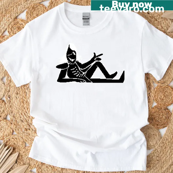 Rouxls Kaard graphic T-shirt with a humorous design from Deltarune