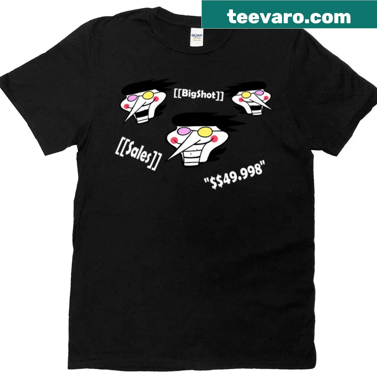 Whimsical Spamton illustration t-shirt from Deltarune, featuring playful graphics. — on a men's t-shirt