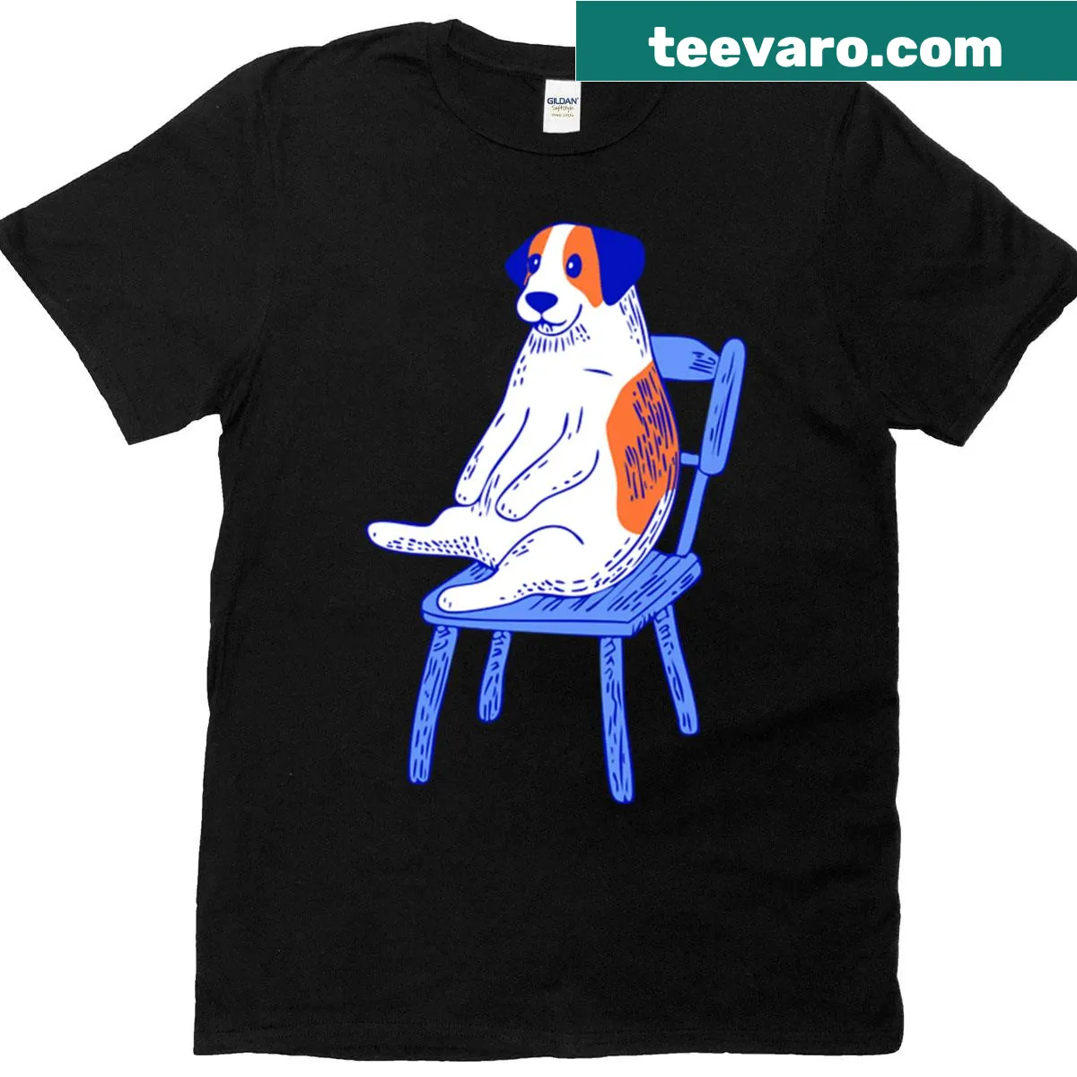Cute illustrations of dogs and cats on a T-shirt — on a men's t-shirt
