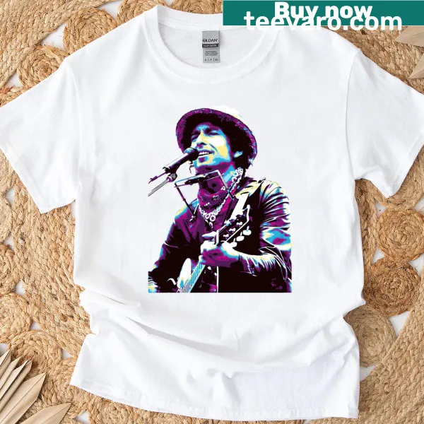 Retro-themed t-shirt featuring art inspired by Dylan