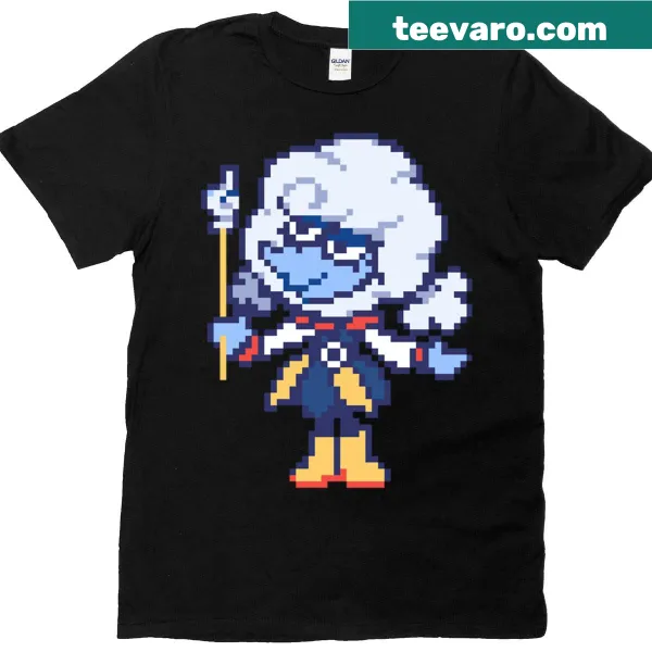 Cartoon character with a smug expression on a fun t-shirt.