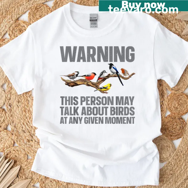 Humorous bird watching art T-shirt for nature lovers