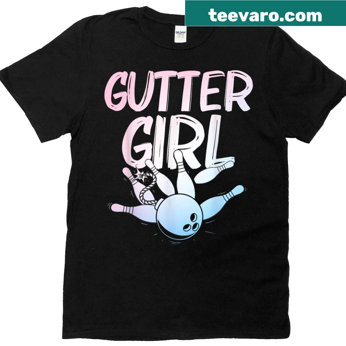 Humorous bowling-themed T-shirt for women — on a men's t-shirt