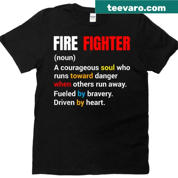 Humorous definition of firefighter on T-shirt