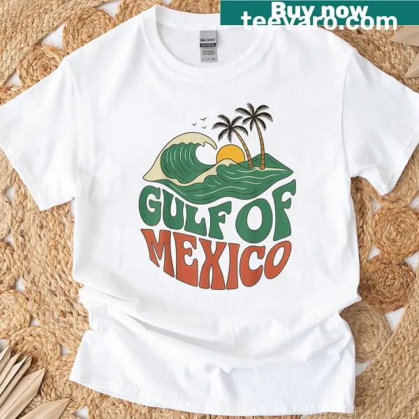 Vintage-style Gulf of Mexico beach T-shirt