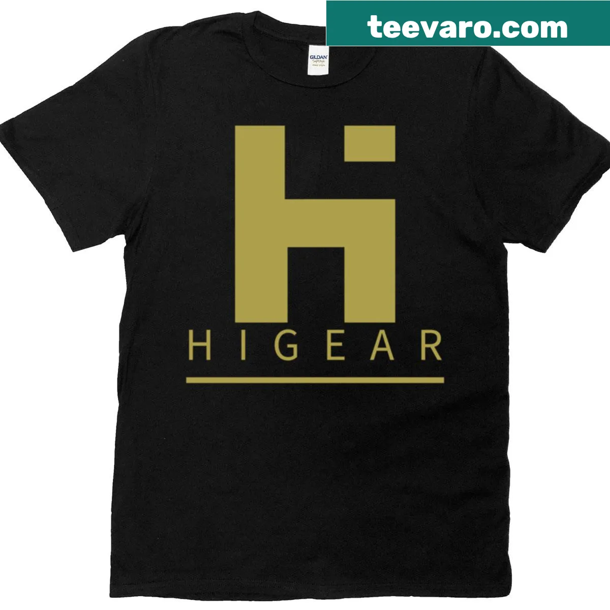 Outdoor camping logo on Hi Gear Outdoors T-shirt — on a men's t-shirt