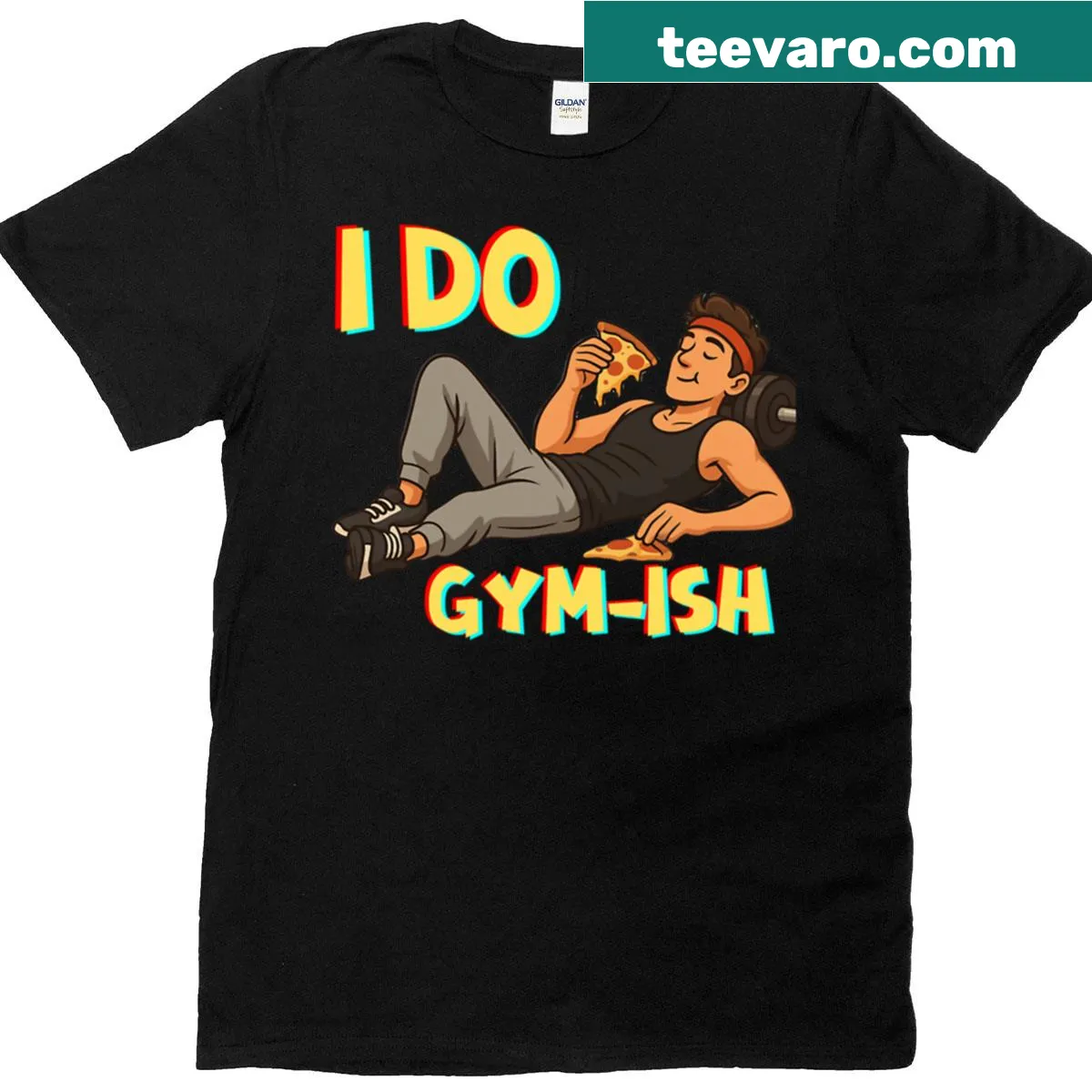 Funny Gym-ish saying T-shirt for workouts — on a men's t-shirt