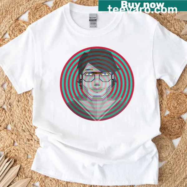 Designer self-portrait T-shirt with a unique artistic graphic