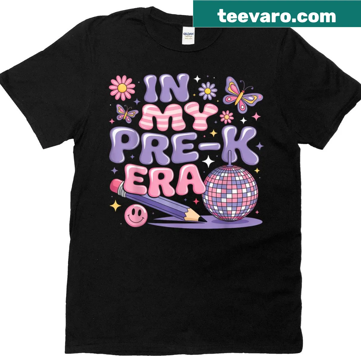 T-shirt celebrating Pre-k teachers with text In My Pre-k Era — on a men's t-shirt