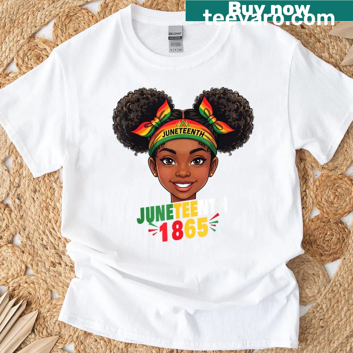 Juneteenth T-shirt for girls featuring a meaningful graphic — on a men's t-shirt