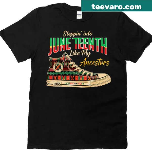 Juneteenth t-shirt with bold text celebrating freedom and unity