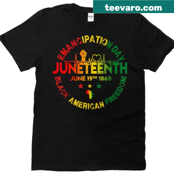 Juneteenth t-shirt celebrating African American freedom with inclusive design