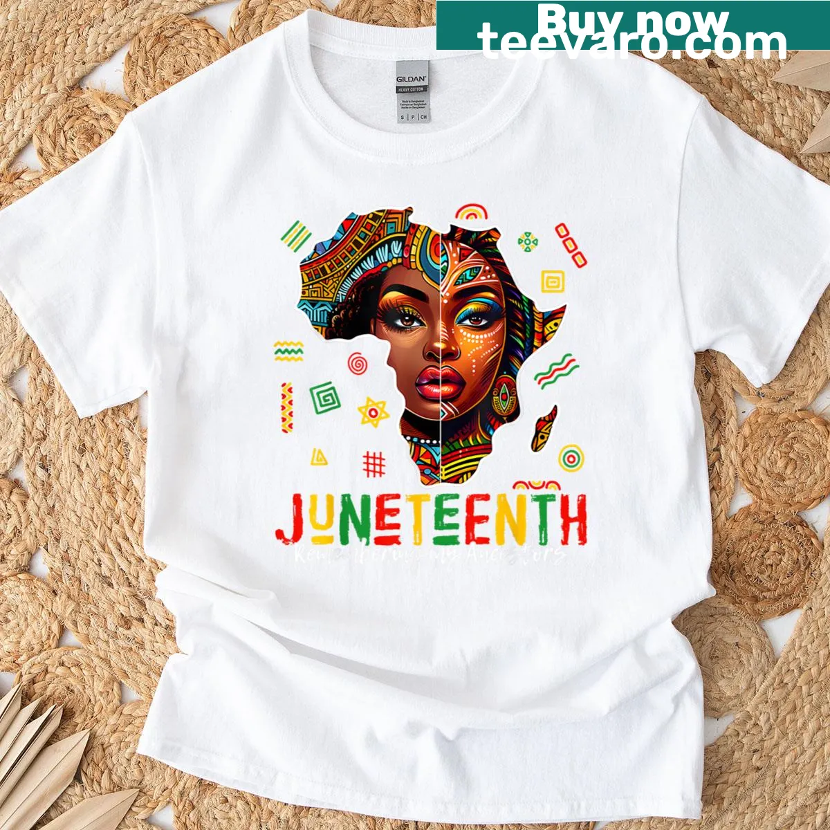 Remembering My Ancestors T-shirt with inspirational text — on a men's t-shirt