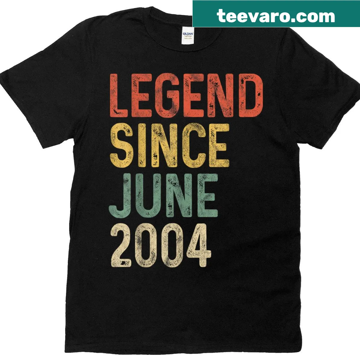 Bold Legend 2004 T-shirt for 21st birthday celebrations — on a men's t-shirt