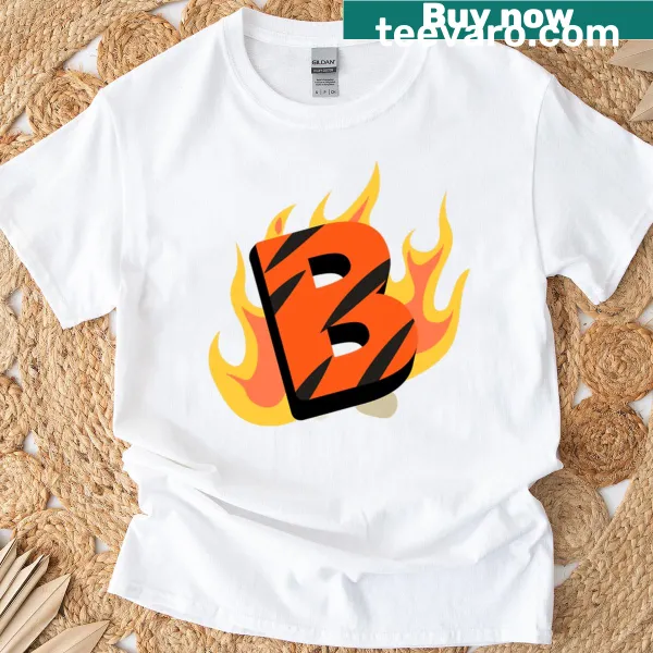 Minimalist t-shirt featuring a bold letter B design