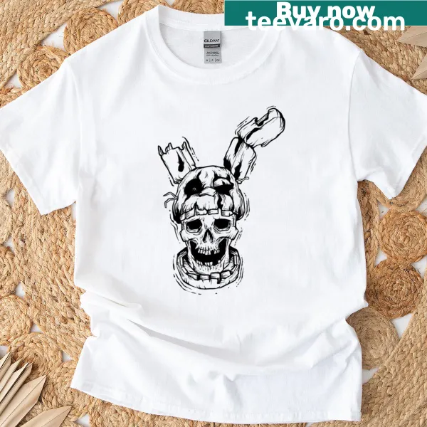 Linocut illustration of Springtrap t-shirt
