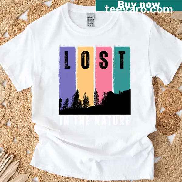 Nature-themed graphic on a T-shirt