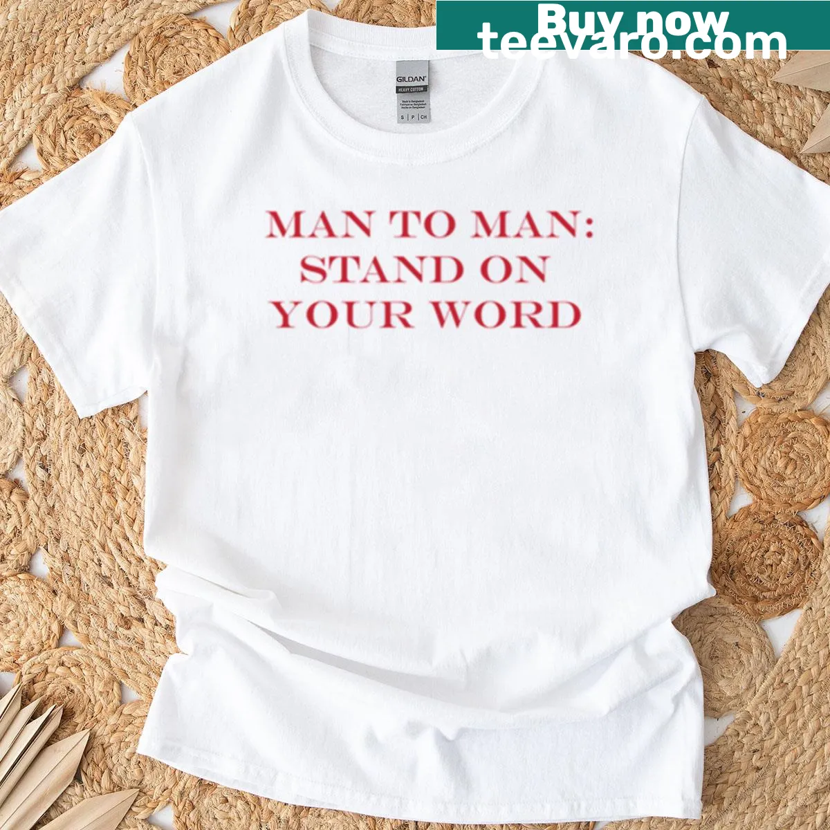 Inspirational typography on a T-shirt about integrity — on a men's t-shirt