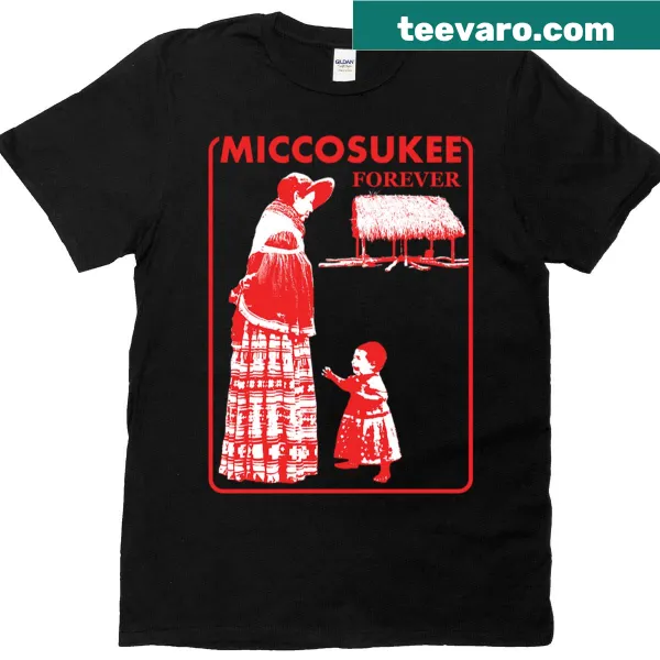 Transparent T-shirt featuring symbols honoring the Miccosukee Tribe