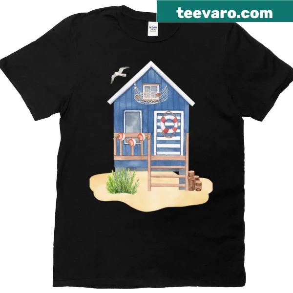 Playful t-shirt featuring Nautical Life Surf Shack design