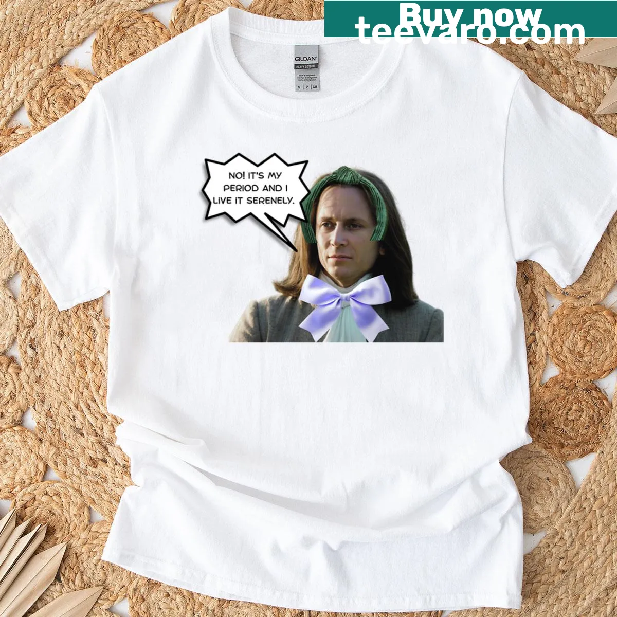 Humorous T-shirt with 'Parody Done' text — on a men's t-shirt