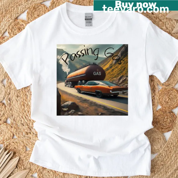 Funny T-shirt with the phrase 'Passing Gas' for humor lovers