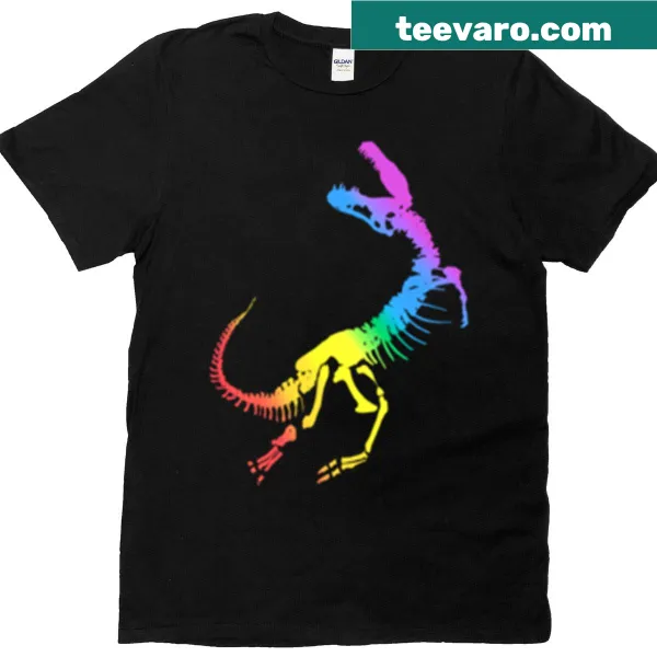 Paleo-inspired T-shirt celebrating pride with a whimsical design