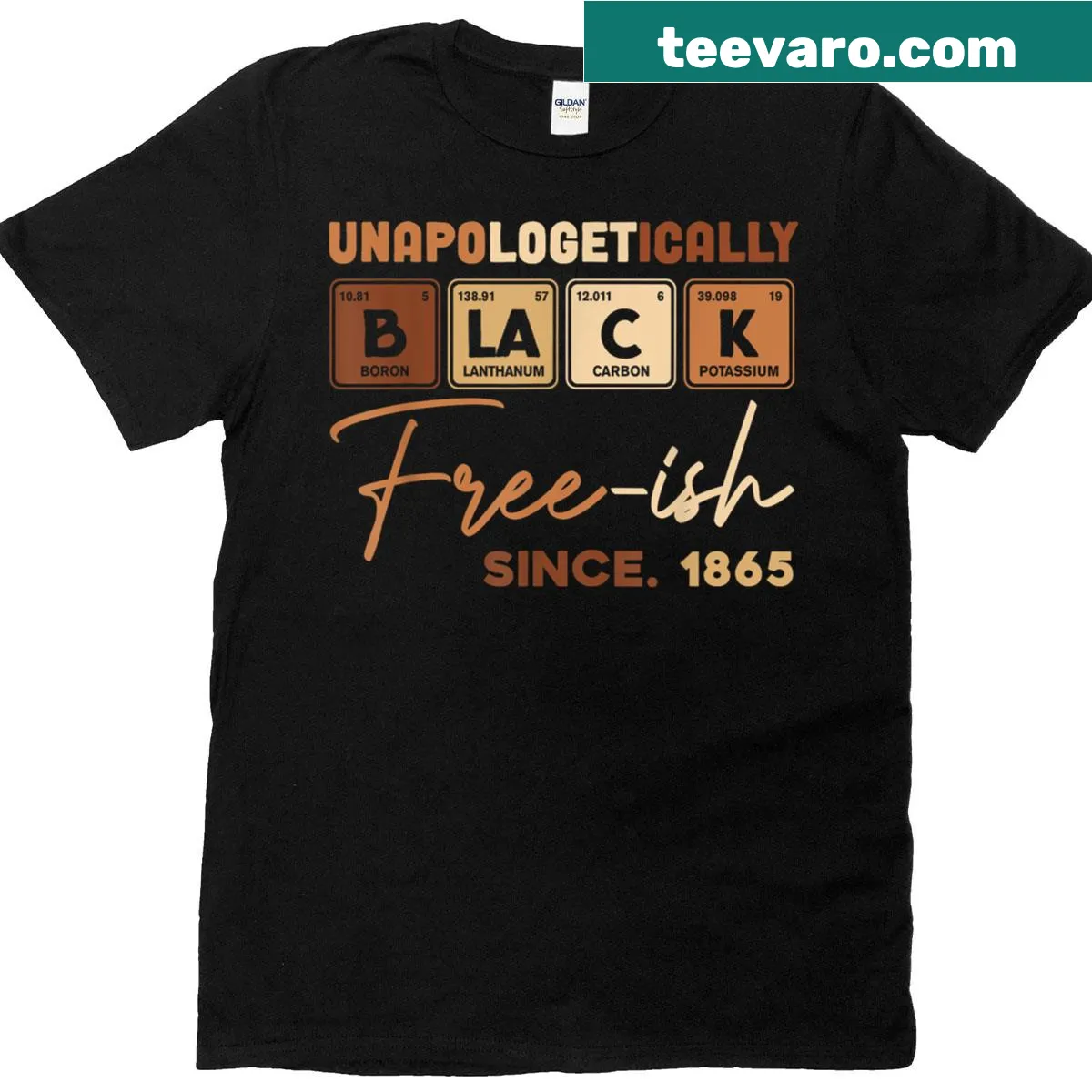 Witty periodic table-inspired T-shirt for science lovers — on a men's t-shirt